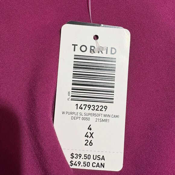 Torrid Ava Stretch Challis Cami 4 Pink Sleeveless Tank Top Plus Size Boho Summer - Picture 4 of 10